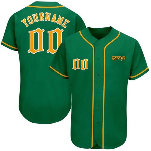 Custom Green Baseball team Jersey for Men/women/youth/kids Full Button Full Sublimation  Uniform add with Team Name & Numbers