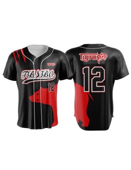 Custom Black Button Down Sublimation Team Jersey Baseball Uniforms