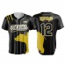 Custom Black Button Down Sublimation Team Jersey Baseball Uniforms