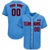 Custom Blue Baseball team Jersey for Men/women/youth/kids Full Button Full Sublimation Uniform add with Team Name & Numbers