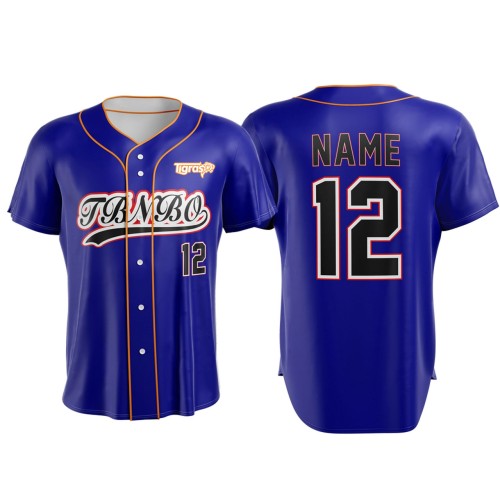  Royal Blue Baseball Uniform Design With Logo Player Name Number For Baseball Teams