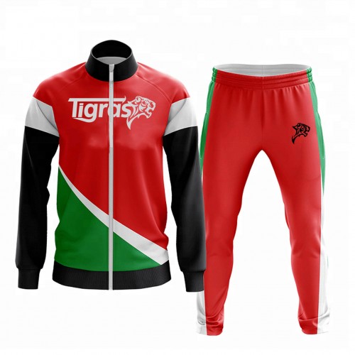 Custom Sublimation Men Sweatsuit Jogging Suits Long Zipper Running Wear Custom Mens Tracksuit