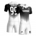  Custom white/black soccer team Goalkeeper uniforms with your team logo , name and number kids&men jerseys and shorts 