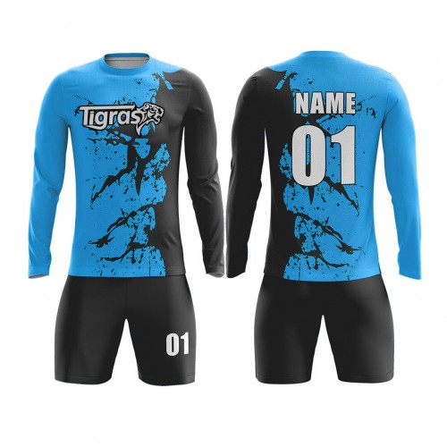  Long Sleeve Splash Pattern Cool Design Soccer Jersey Goalkeeper