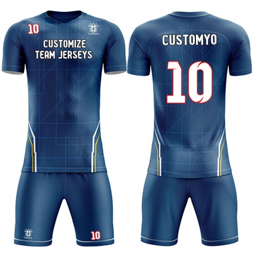 Custom Soccer Team Jerseys kits Full Sublimated Team name Player Names,Logo and Numbers 839