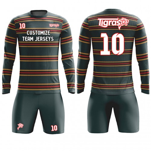 Custom Soccer Team Jerseys kits Full Sublimated Team name Player Names,Logo and Numbers 16